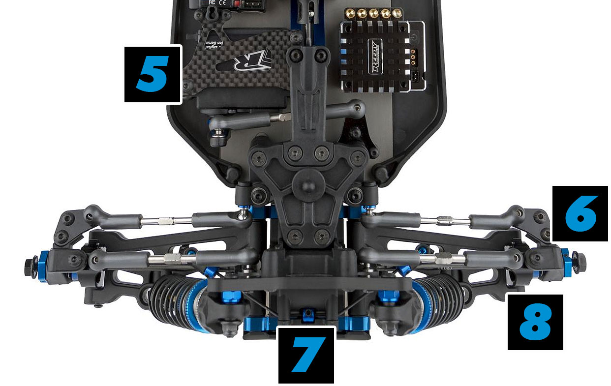 Top-down view of the RC10B6D