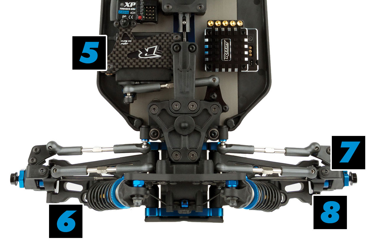 Top-down view of the RC10B6D